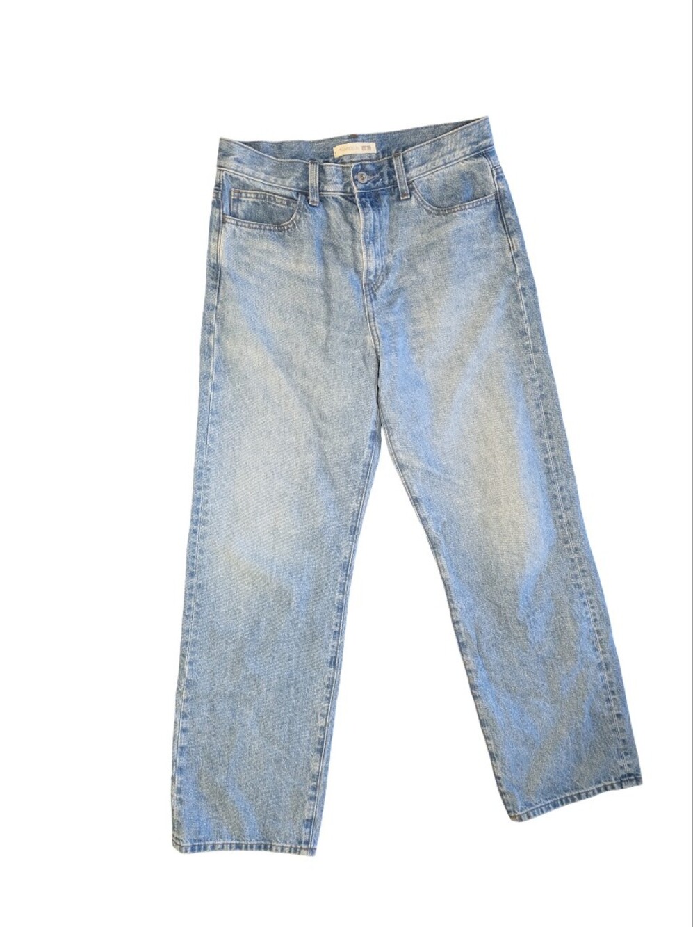 Uniqlo x JW Anderson Women's Straight Jeans Light Wash 27x31 Classic 100% Cotton